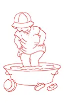 June - Summersplash - Free Redwork Pattern