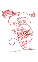 Swept Away by - Free Redwork Pattern