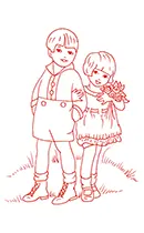 Valentines - Free Redwork Pattern