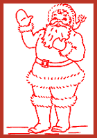 Free Redwork Pattern - December - Santa by Barbara Parrish